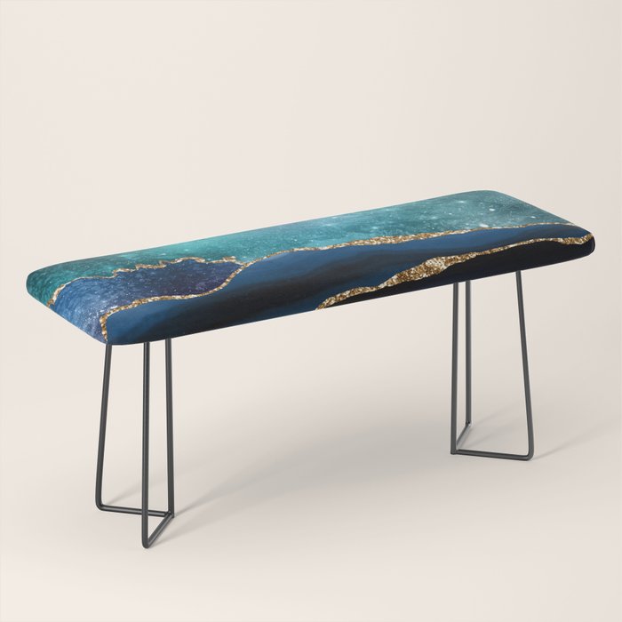 Blue Night Galaxy Marble Bench Gallery Image 1