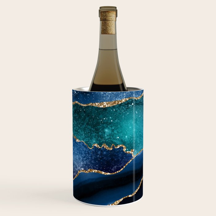 Blue Night Galaxy Marble Wine Chiller Gallery Image 2