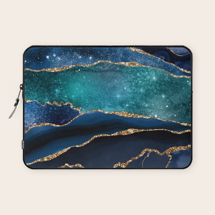 Blue Night Galaxy Marble Laptop Sleeve Gallery Image 1