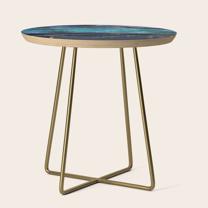 Blue Night Galaxy Marble Side Table Gallery Image 1