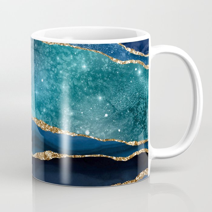 Blue Night Galaxy Marble Coffee Mug Gallery Image 1