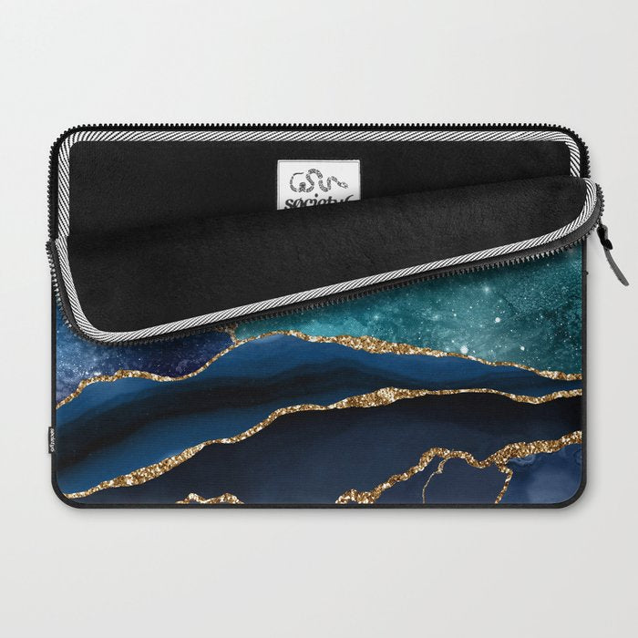 Blue Night Galaxy Marble Laptop Sleeve Gallery Image 2
