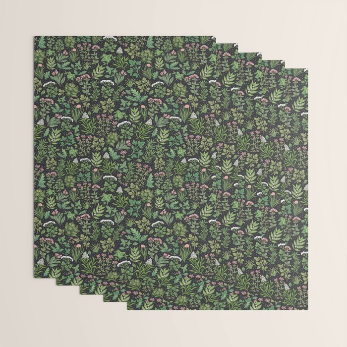Herbs & Spices - dark Wrapping Paper Gallery Image 3