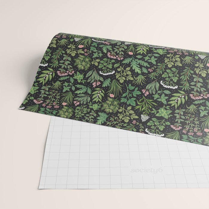 Herbs & Spices - dark Wrapping Paper Gallery Image 2