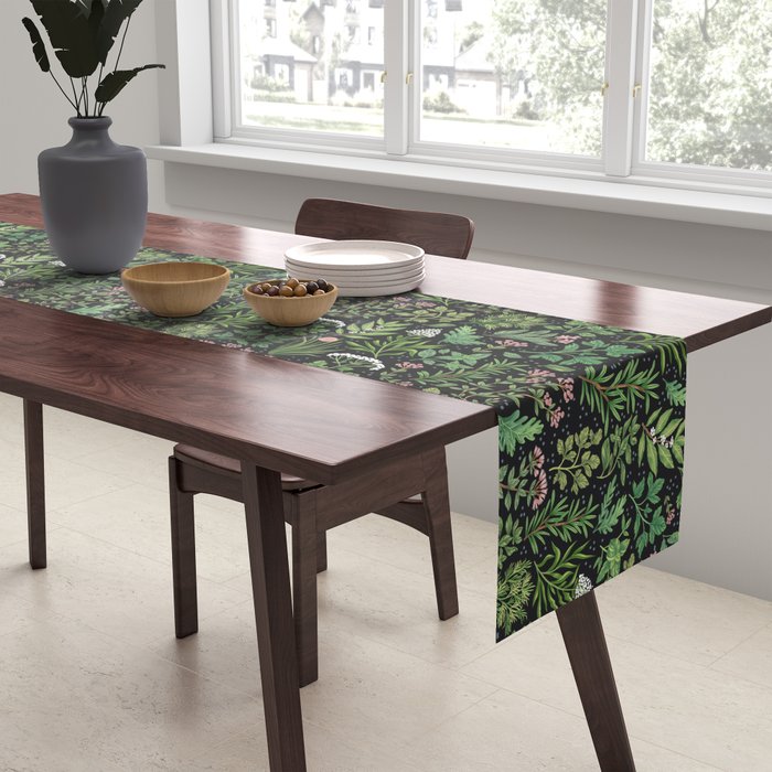 Herbs & Spices - dark Table Runner Gallery Image 2