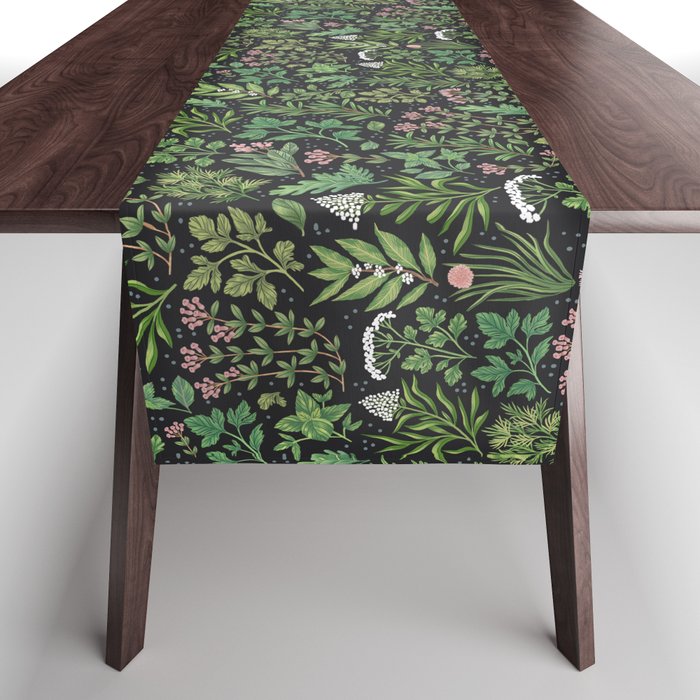 Herbs & Spices - dark Table Runner Gallery Image 1