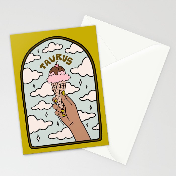 Taurus Ice cream Stationery Card Gallery Image 2