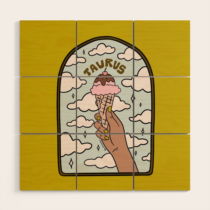 Taurus Ice cream Wood Wall Art Gallery Image 1