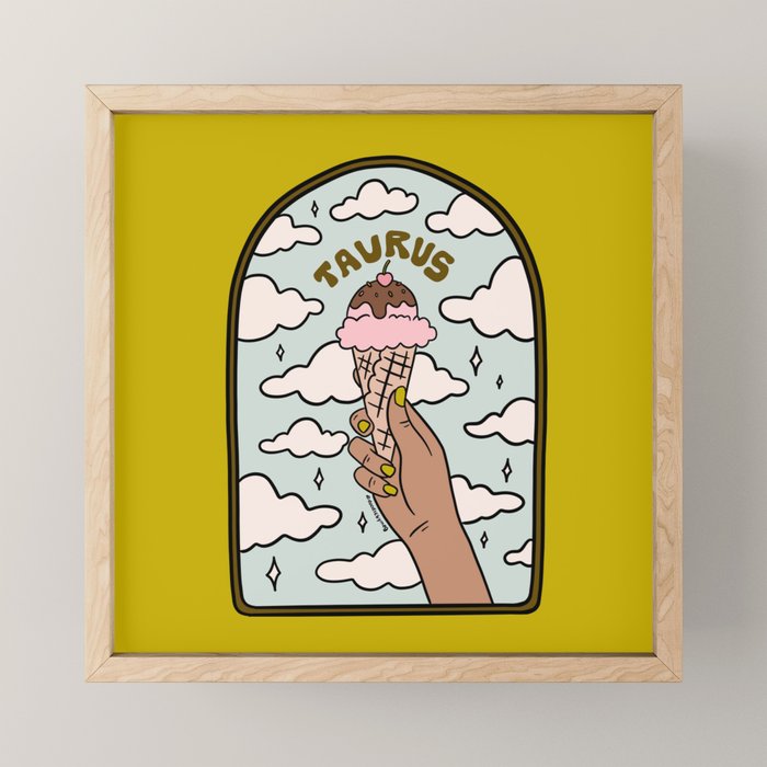 Taurus Ice cream Mini Art Print Gallery Image 1