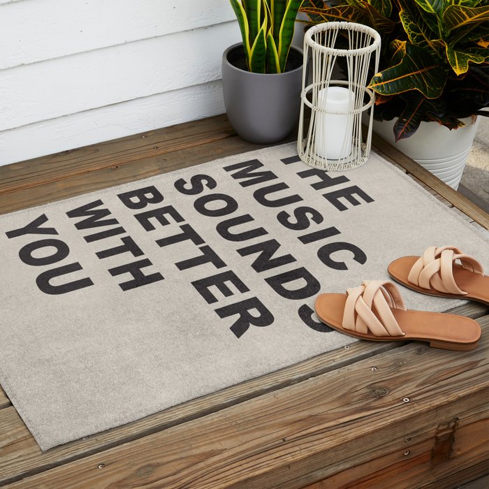The Music Sounds Better With You Outdoor Rug Gallery Image 2