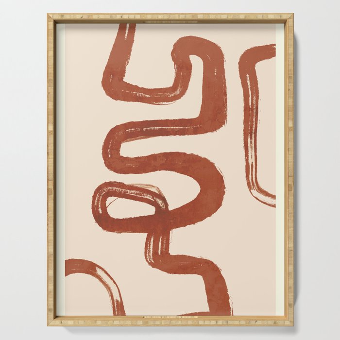 Abstract line art 128 Serving Tray Gallery Image 1