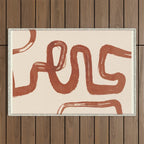Abstract line art 128 Outdoor Rug Gallery Image 1