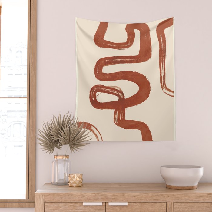 Abstract line art 128 Wall Tapestry Gallery Image 2