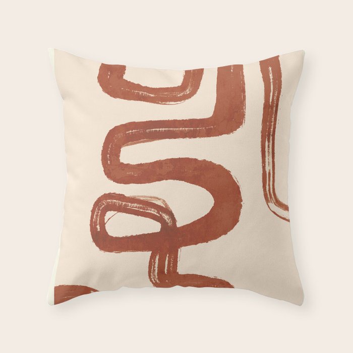 Abstract line art 128 Throw Pillow Gallery Image 1