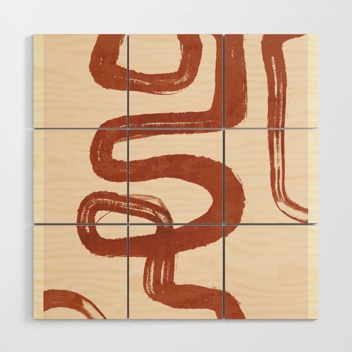 Abstract line art 128 Wood Wall Art Gallery Image 1