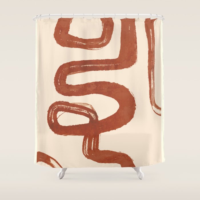 Abstract line art 128 Shower Curtain Gallery Image 1