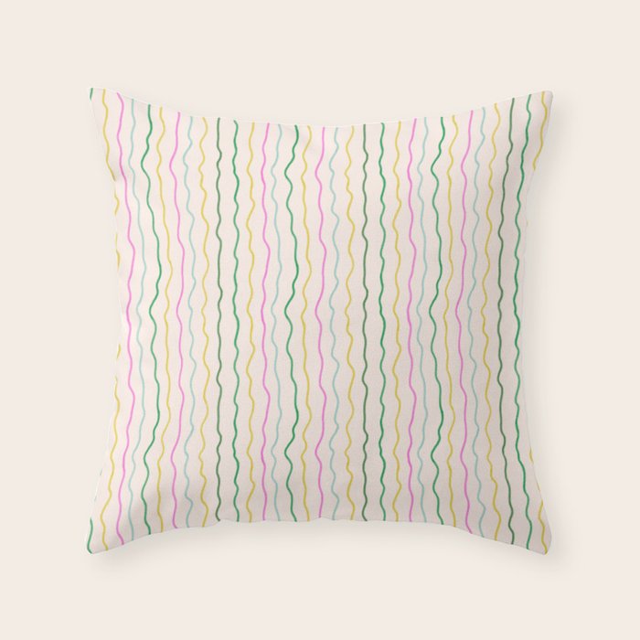Rainbow Stripes Throw Pillow Gallery Image 6