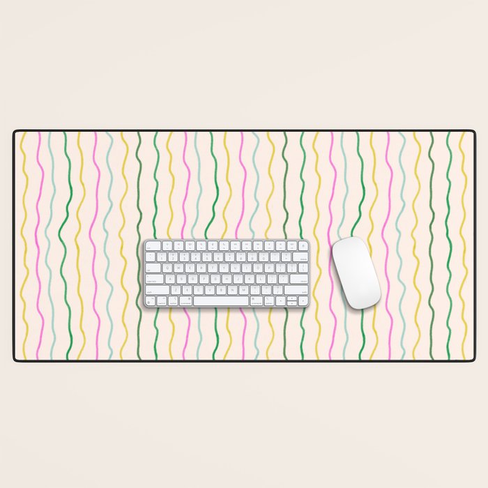 Rainbow Stripes Desk Mat Gallery Image 1