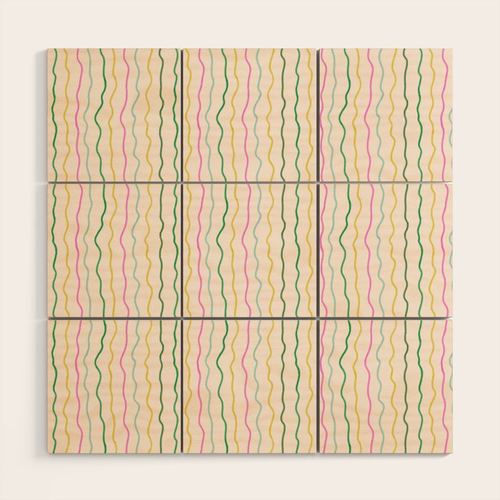 Rainbow Stripes Wood Wall Art Gallery Image 1