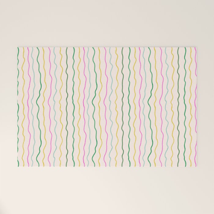 Rainbow Stripes Welcome Mat Gallery Image 1