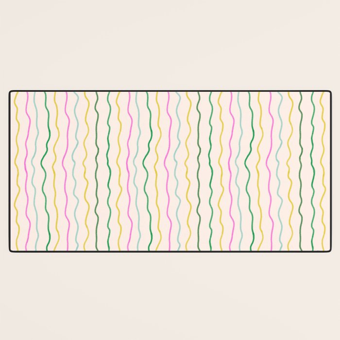 Rainbow Stripes Desk Mat Gallery Image 3