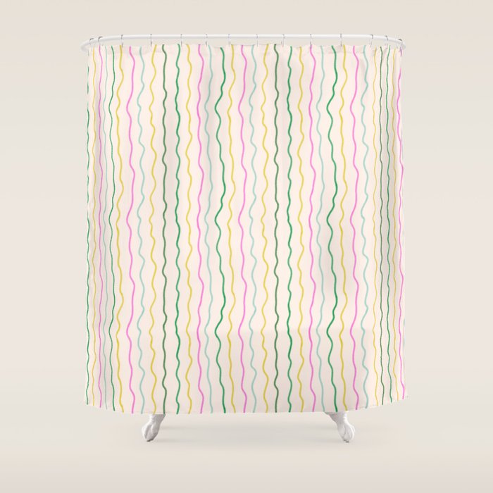 Rainbow Stripes Shower Curtain Gallery Image 1