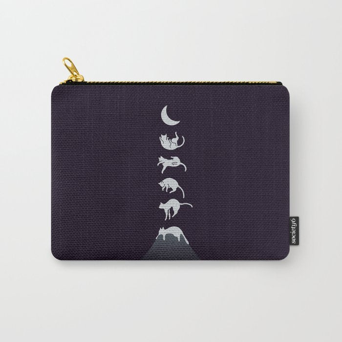 Cat Landscape 103: Falling Cat Moon Carry All Pouch Gallery Image 1