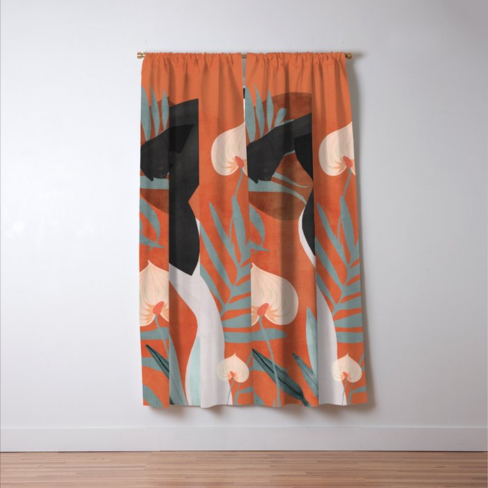 Tropical Girl 41 Window Curtain Gallery Image 3