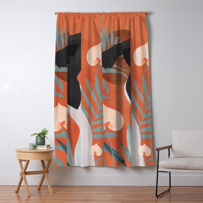 Tropical Girl 41 Window Curtain Gallery Image 1