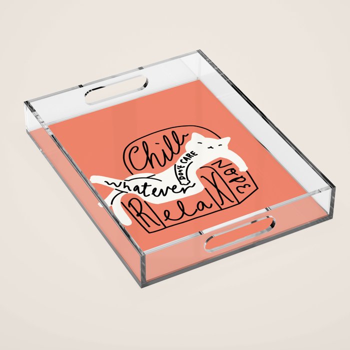 Whatever Cat Acrylic Tray Gallery Image 1