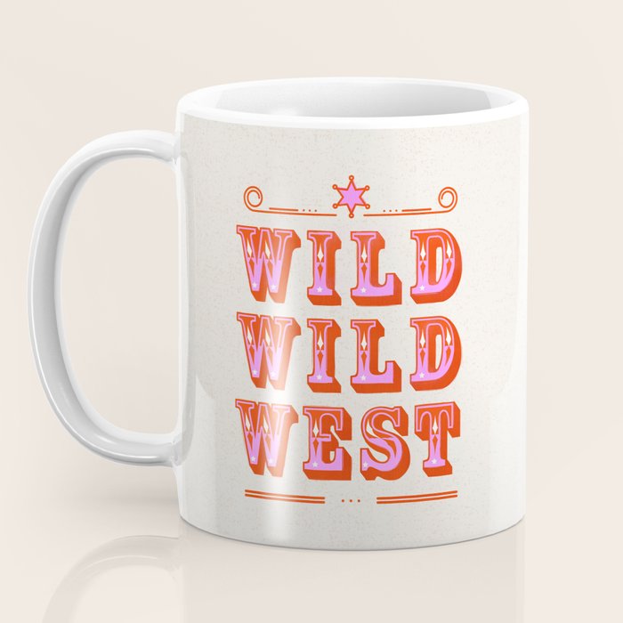 Wild Wild West Cowboy Typography Coffee Mug Gallery Image 3