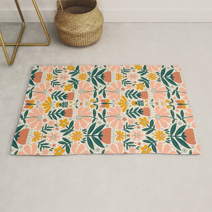 Pretty Floral - Earth Colors Rug Gallery Image 1