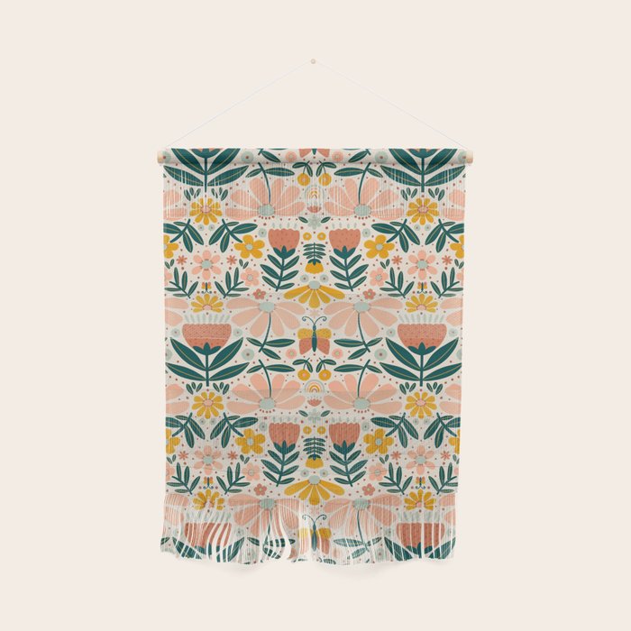 Pretty Floral - Earth Colors Wall Hanging Gallery Image 1