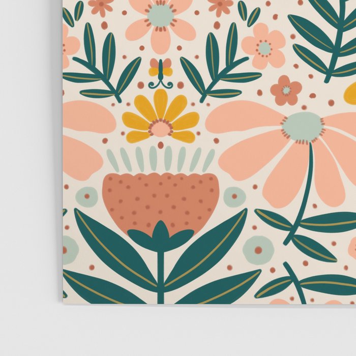 Pretty Floral - Earth Colors Poster Gallery Image 3