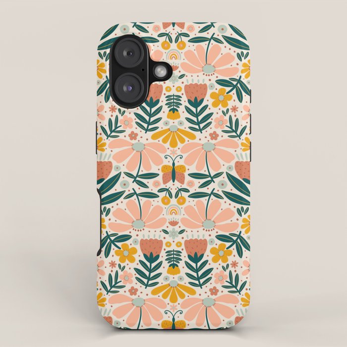 Pretty Floral - Earth Colors iPhone Case Gallery Image 1