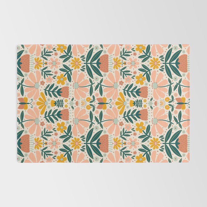 Pretty Floral - Earth Colors Rug Gallery Image 2