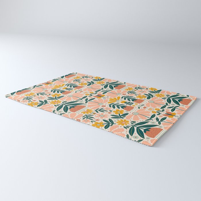 Pretty Floral - Earth Colors Rug Gallery Image 3
