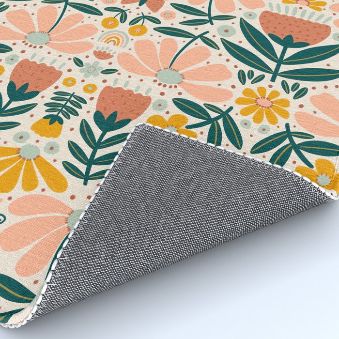 Pretty Floral - Earth Colors Rug Gallery Image 4