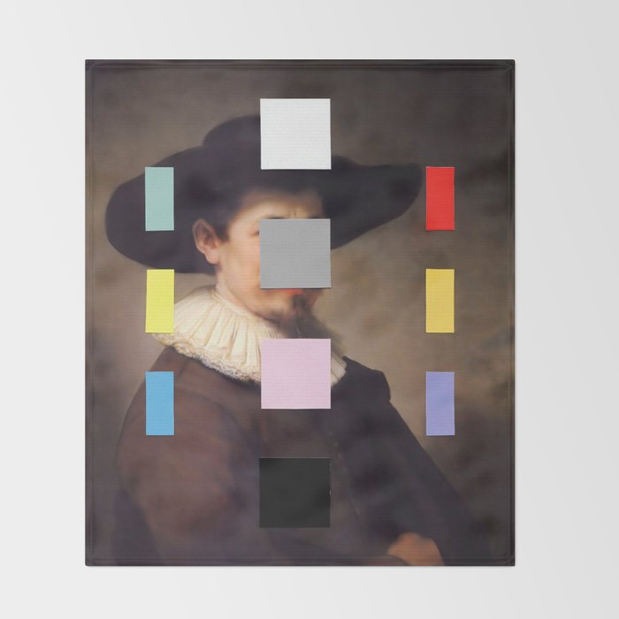 Portrait with a Spectrum 11 Throw Blanket Gallery Image 2