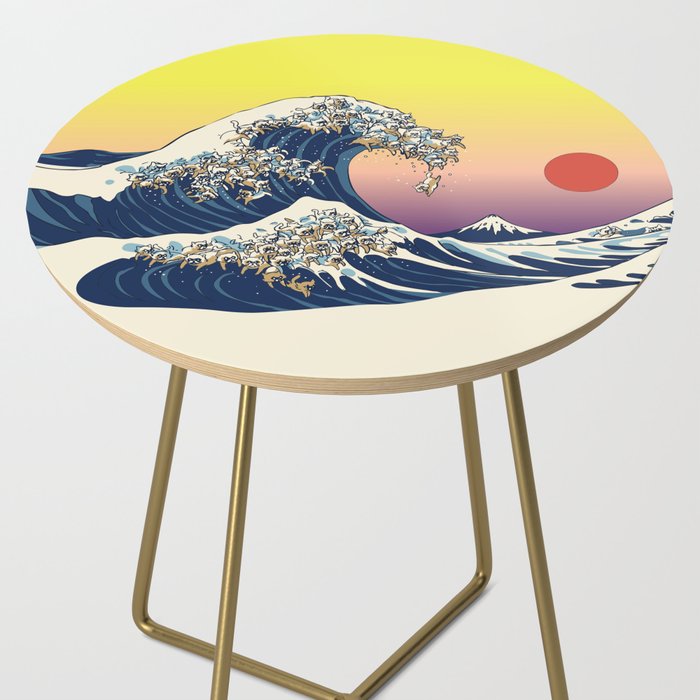 The Great Wave Of  Cat Side Table Gallery Image 2