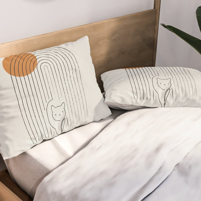 Cat Landscape 154 Pillow Sham Gallery Image 2