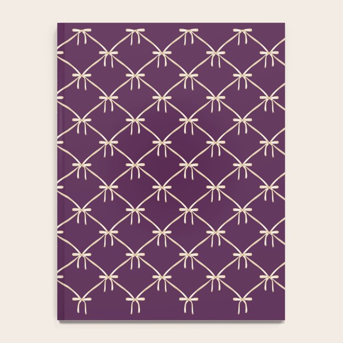 Bows & Ribbons Pattern XXXV Dark Purple Notebook Gallery Image 4
