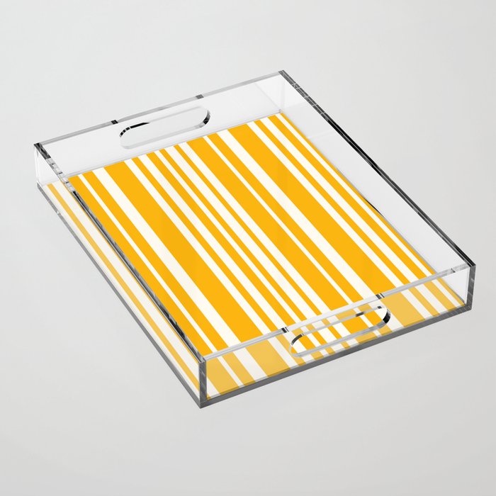 Classic Stripes XLV - Golden Yellow Acrylic Tray Gallery Image 1
