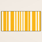 Classic Stripes XLV - Golden Yellow Desk Mat Gallery Image 3