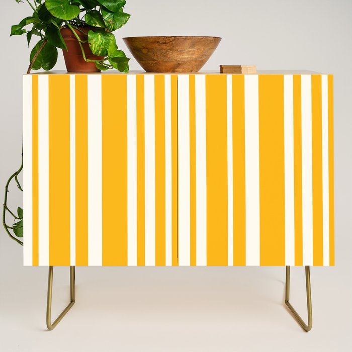 Classic Stripes XLV - Golden Yellow Credenza Gallery Image 1