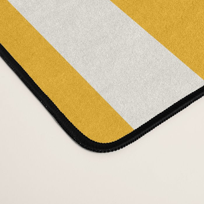 Classic Stripes XLV - Golden Yellow Desk Mat Gallery Image 4