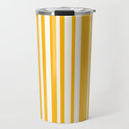 Classic Stripes XLV - Golden Yellow Travel Mug Gallery Image 1