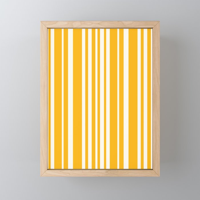 Classic Stripes XLV - Golden Yellow Mini Art Print Gallery Image 1