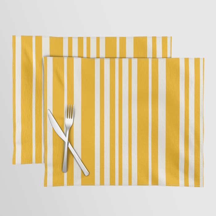 Classic Stripes XLV - Golden Yellow Placemat Gallery Image 1