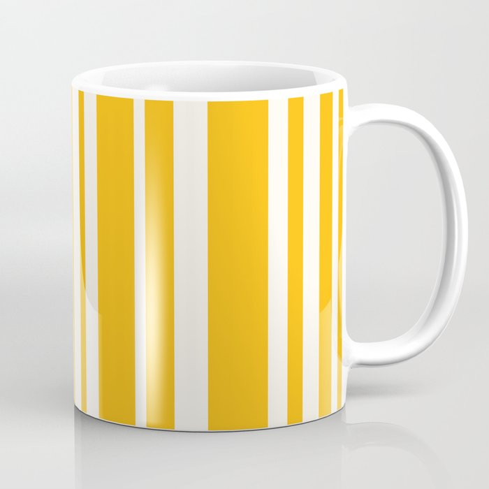 Classic Stripes XLV - Golden Yellow Coffee Mug Gallery Image 1